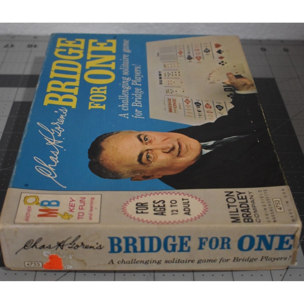 1967 Milton Bradley Chas A Goren Bridge for One Solitaire Game 4753 COMPLETE - Picture 12 of 16
